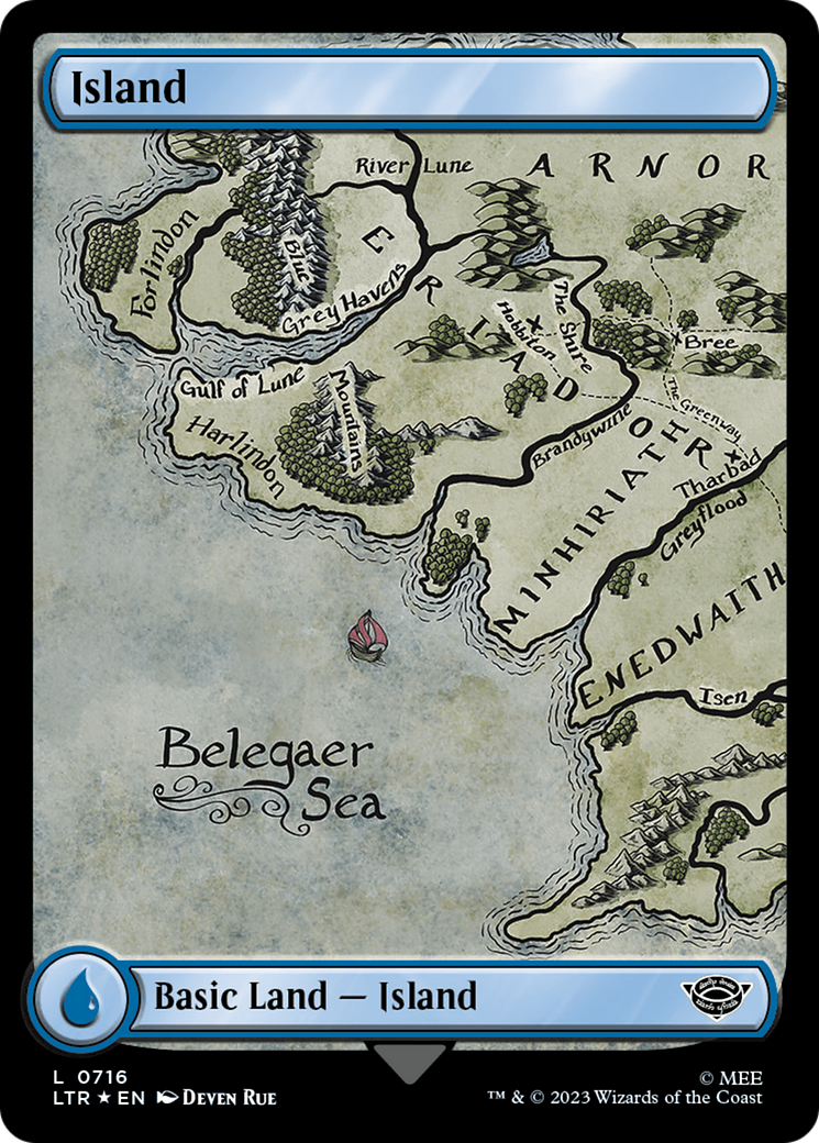 Island (0716) (Surge Foil) [The Lord of the Rings: Tales of Middle-Earth] | I Want That Stuff Brandon