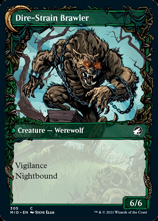 Tireless Hauler // Dire-Strain Brawler (Showcase Equinox) [Innistrad: Midnight Hunt] | I Want That Stuff Brandon
