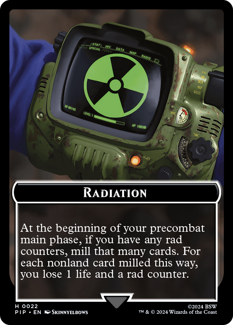 Radiation // Alien Double-Sided Token [Fallout Tokens] | I Want That Stuff Brandon