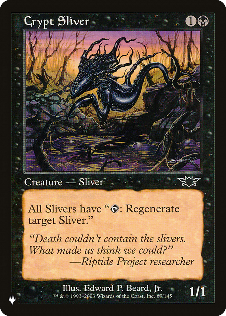 Crypt Sliver [The List] | I Want That Stuff Brandon