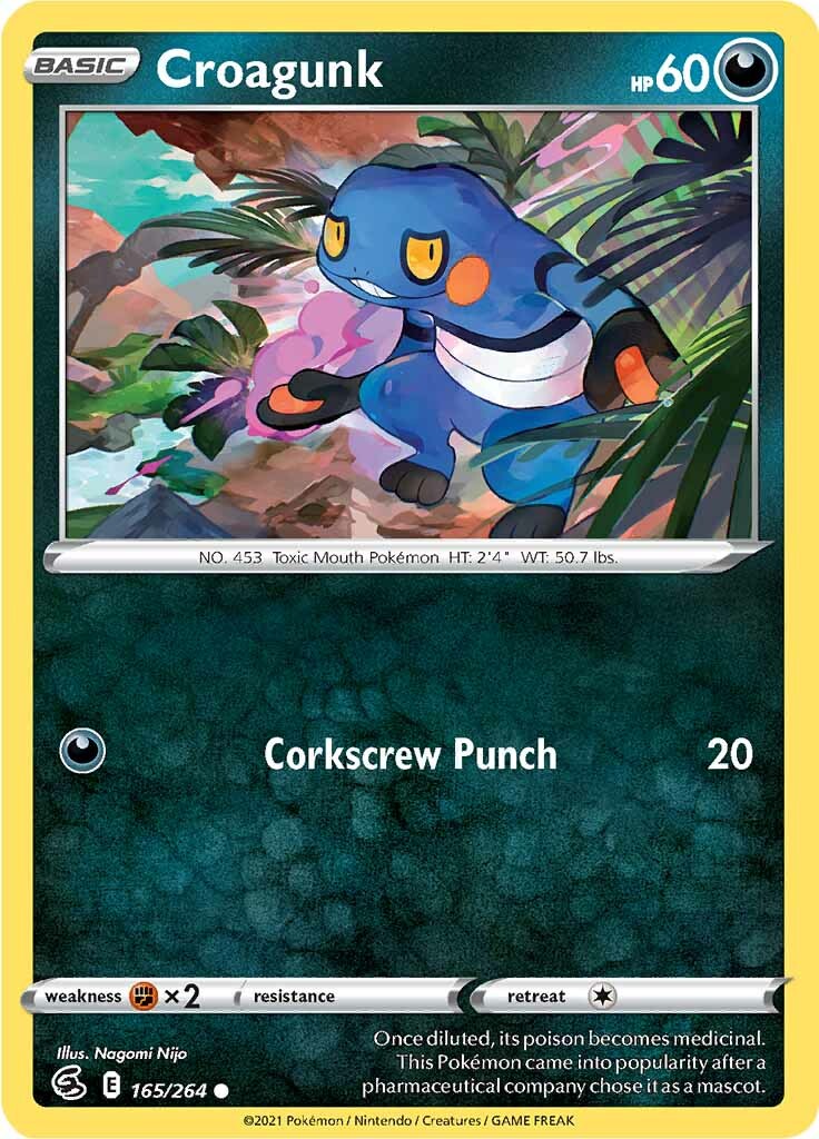 Croagunk (165/264) [Sword & Shield: Fusion Strike] | I Want That Stuff Brandon