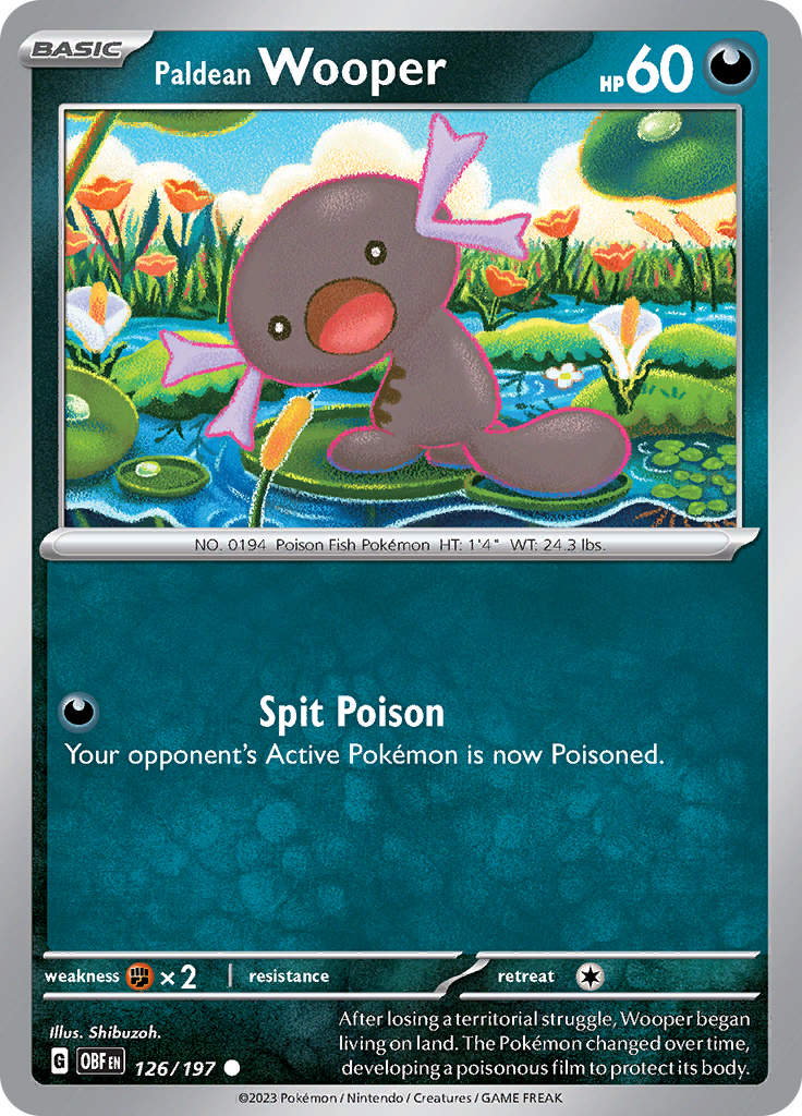 Paldean Wooper (126/197) [Scarlet & Violet: Obsidian Flames] | I Want That Stuff Brandon