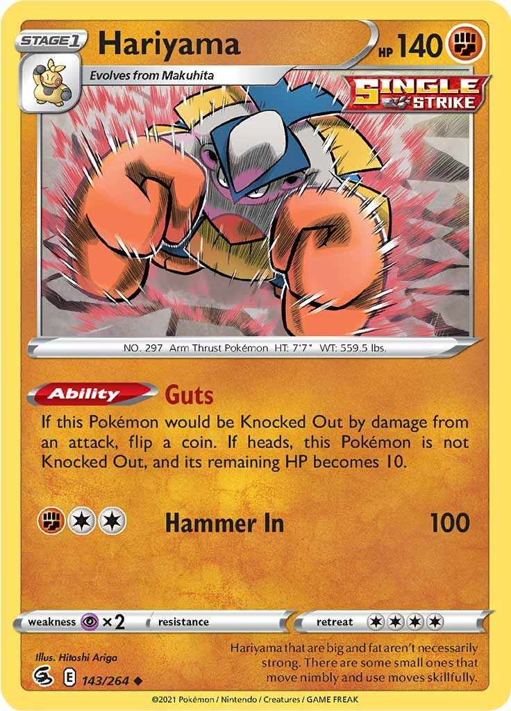 Hariyama (143/264) [Sword & Shield: Fusion Strike] | I Want That Stuff Brandon