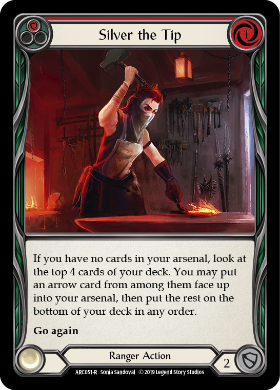Silver the Tip (Red) [ARC051-R] (Arcane Rising)  1st Edition Normal | I Want That Stuff Brandon