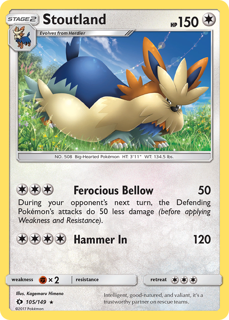 Stoutland (105/149) [Sun & Moon: Base Set] | I Want That Stuff Brandon
