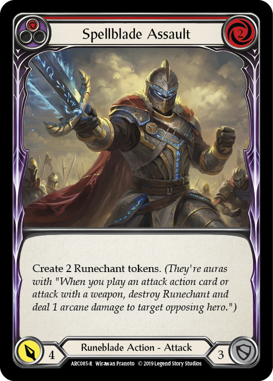 Spellblade Assault (Red) [ARC085-R] (Arcane Rising)  1st Edition Normal | I Want That Stuff Brandon