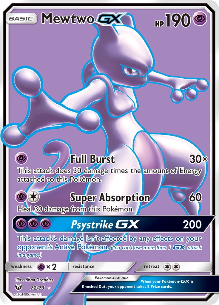 Mewtwo GX (72/73) [Sun & Moon: Shining Legends] | I Want That Stuff Brandon