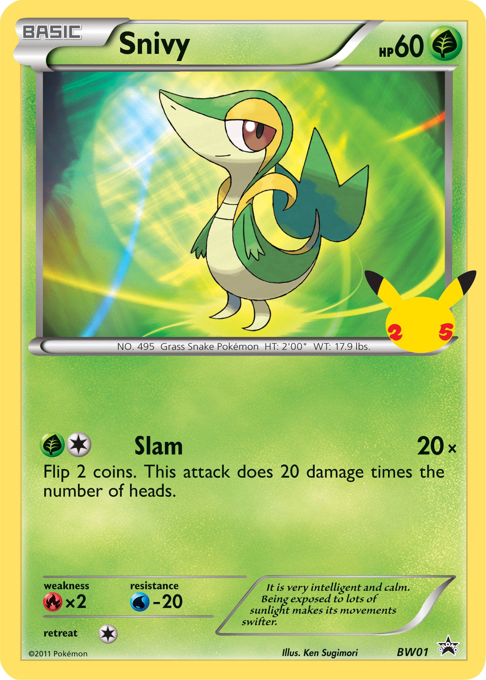 Snivy (BW01) (Jumbo Card) [First Partner Pack] | I Want That Stuff Brandon