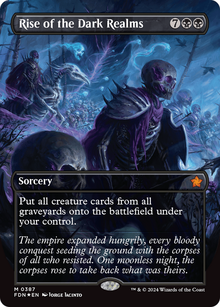Rise of the Dark Realms (Borderless) (Mana Foil) [Foundations] | I Want That Stuff Brandon