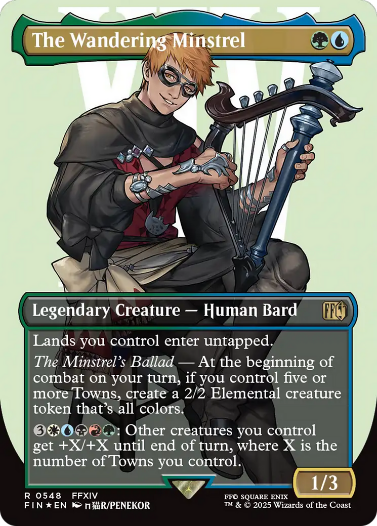 The Wandering Minstrel (Borderless) (Surge Foil) [FINAL FANTASY] | I Want That Stuff Brandon