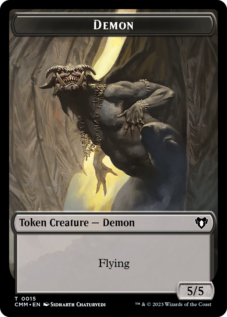 Eldrazi Spawn // Demon Double-Sided Token [Commander Masters Tokens] | I Want That Stuff Brandon