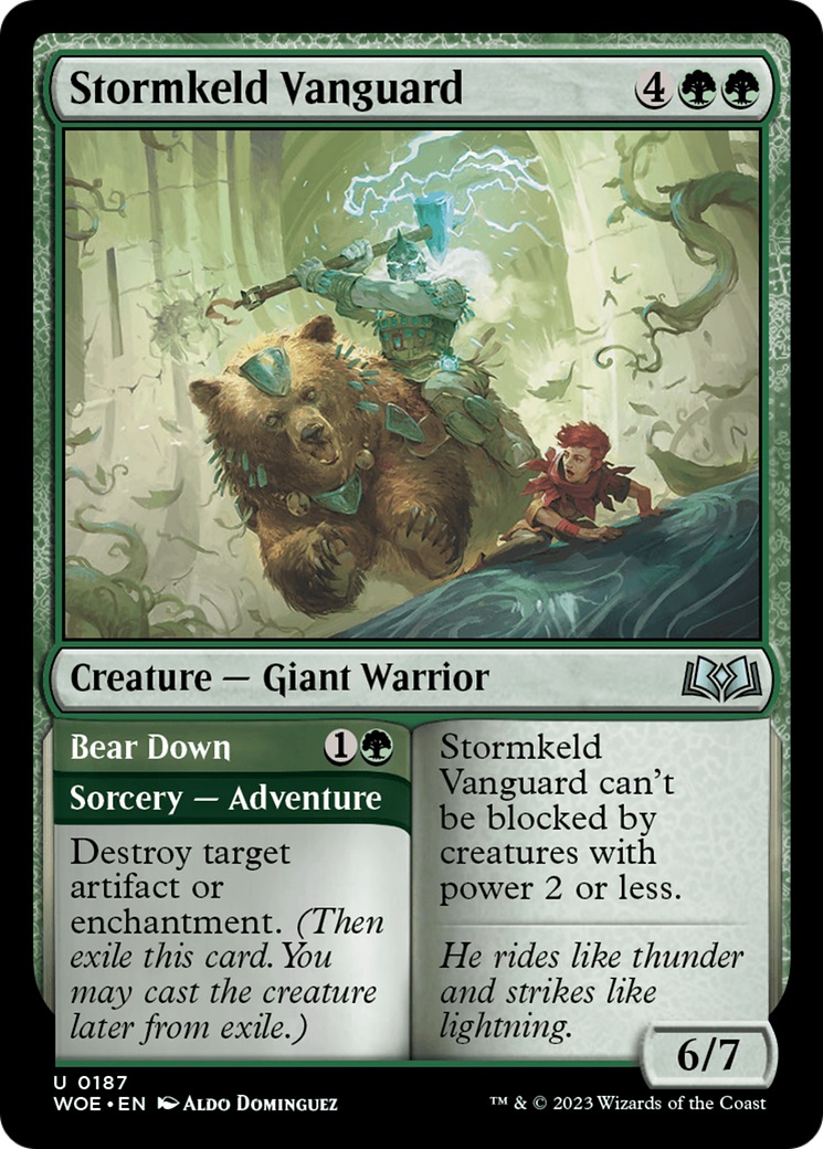 Stormkeld Vanguard // Bear Down [Wilds of Eldraine] | I Want That Stuff Brandon