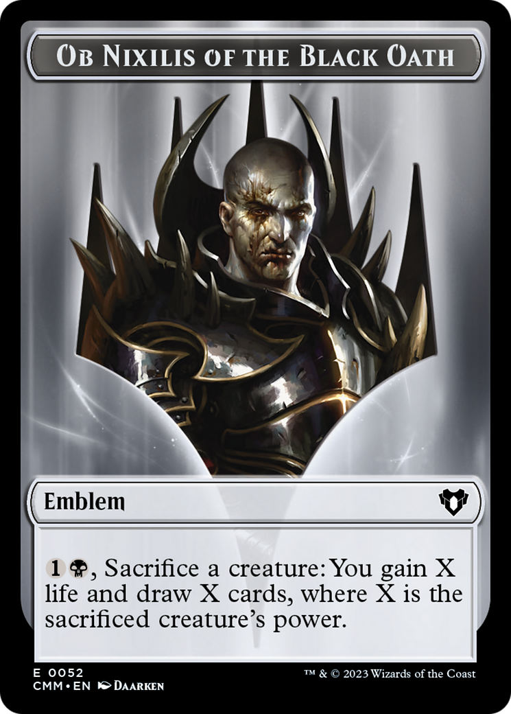 Ob Nixilis of the Black Oath Emblem [Commander Masters Tokens] | I Want That Stuff Brandon