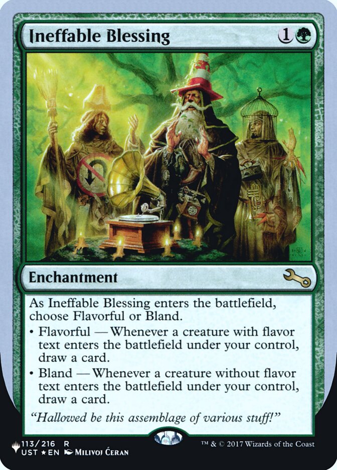 Ineffable Blessing (Flavorful) (Unfinity Foil Edition) [The List] | I Want That Stuff Brandon