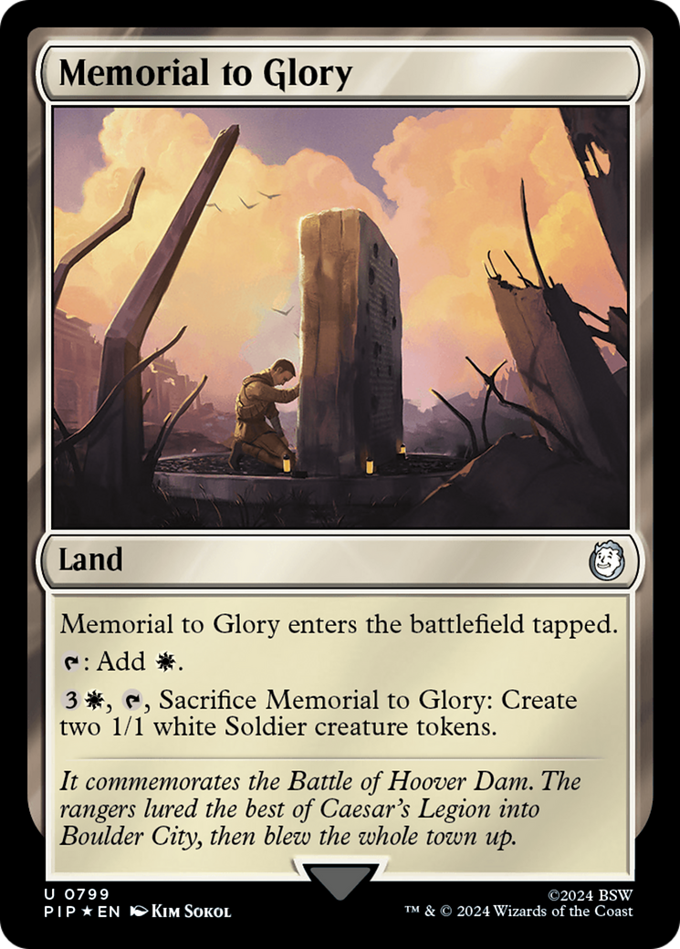 Memorial to Glory (Surge Foil) [Fallout] | I Want That Stuff Brandon