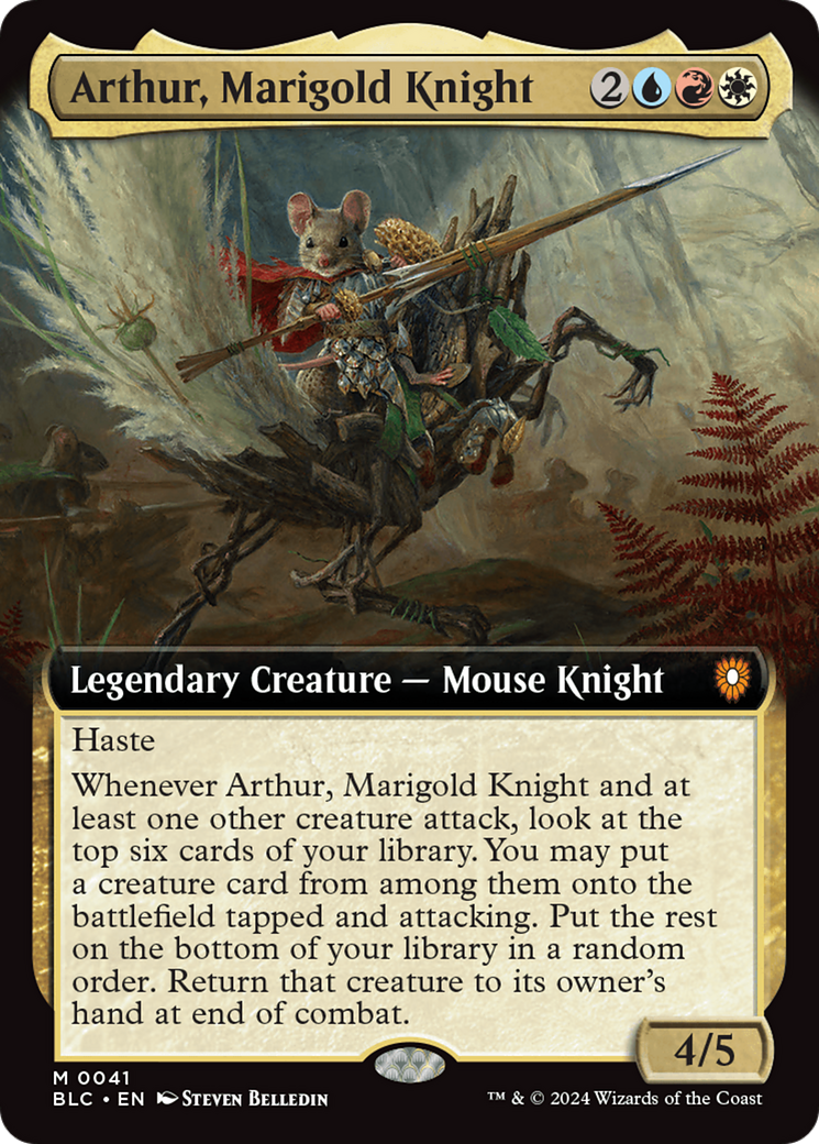 Arthur, Marigold Knight (Extended Art) [Bloomburrow Commander] | I Want That Stuff Brandon