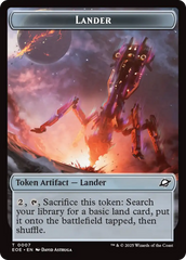 Human Soldier // Lander (0007) Doubled-Sided Token [Edge of Eternities Tokens] | I Want That Stuff Brandon
