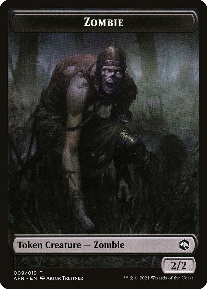 Zombie // Dog Illusion Double-Sided Token [Dungeons & Dragons: Adventures in the Forgotten Realms Tokens] | I Want That Stuff Brandon