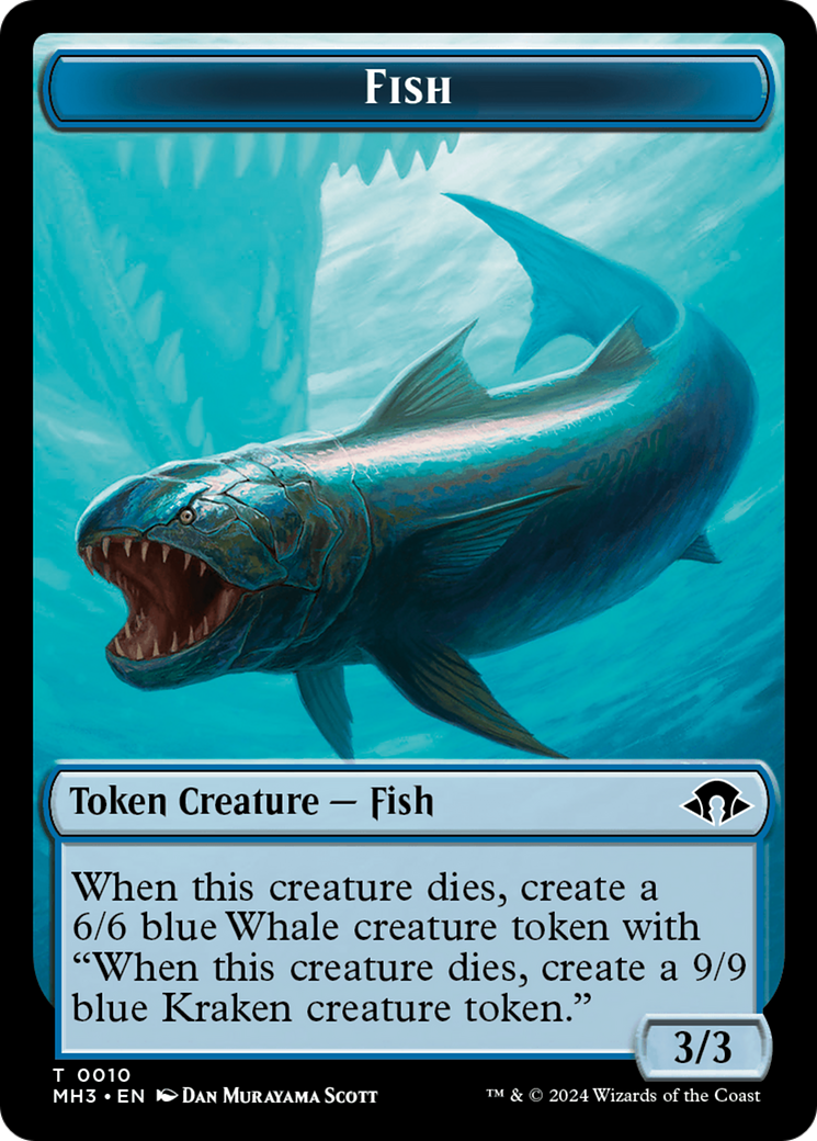 Eldrazi Spawn // Fish Double-Sided Token [Modern Horizons 3 Tokens] | I Want That Stuff Brandon