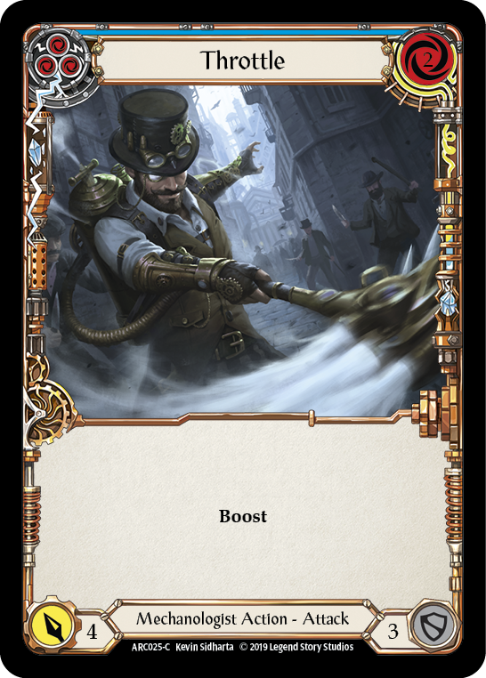 Throttle (Blue) [ARC025-C] (Arcane Rising)  1st Edition Rainbow Foil | I Want That Stuff Brandon
