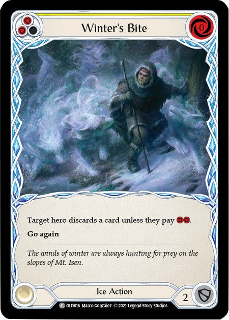 Winter's Bite (Yellow) [OLD016] (Tales of Aria Oldhim Blitz Deck)  1st Edition Normal | I Want That Stuff Brandon