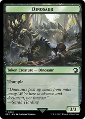 Fungus Dinosaur // Dinosaur (0001) Double-Sided Token [The Lost Caverns of Ixalan Tokens] | I Want That Stuff Brandon