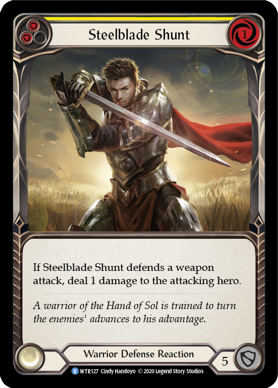 Steelblade Shunt (Yellow) [U-WTR127] (Welcome to Rathe Unlimited)  Unlimited Rainbow Foil | I Want That Stuff Brandon