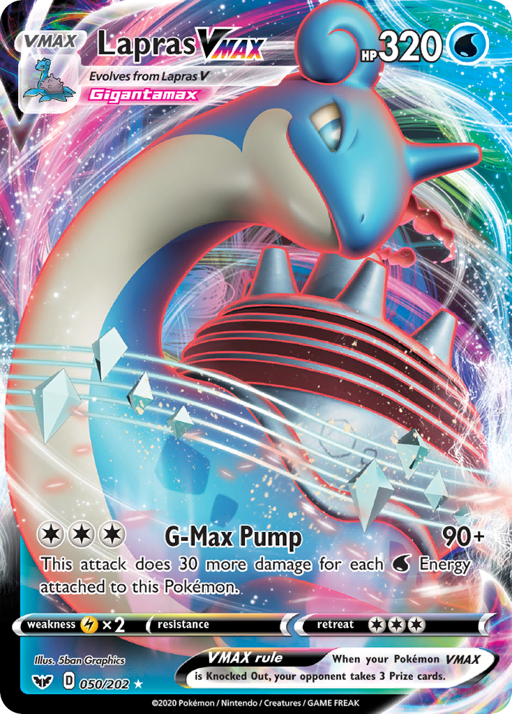 Lapras VMAX (050/202) [Sword & Shield: Base Set] | I Want That Stuff Brandon