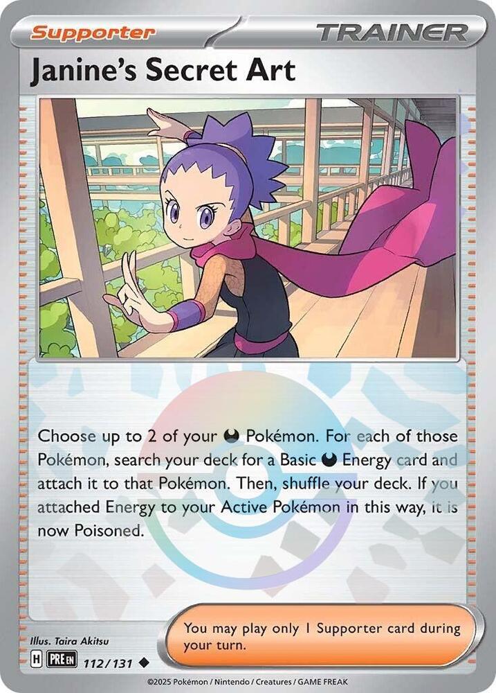 Janine's Secret Art (112/131) (Poke Ball Pattern) [Scarlet & Violet: Prismatic Evolutions] | I Want That Stuff Brandon