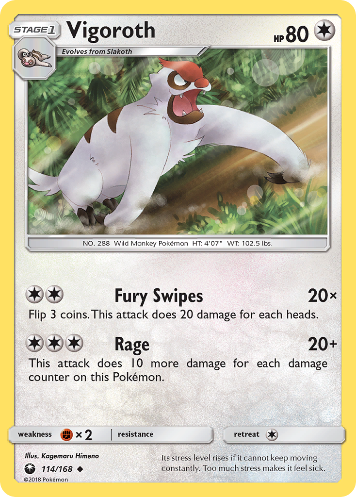 Vigoroth (114/168) [Sun & Moon: Celestial Storm] | I Want That Stuff Brandon