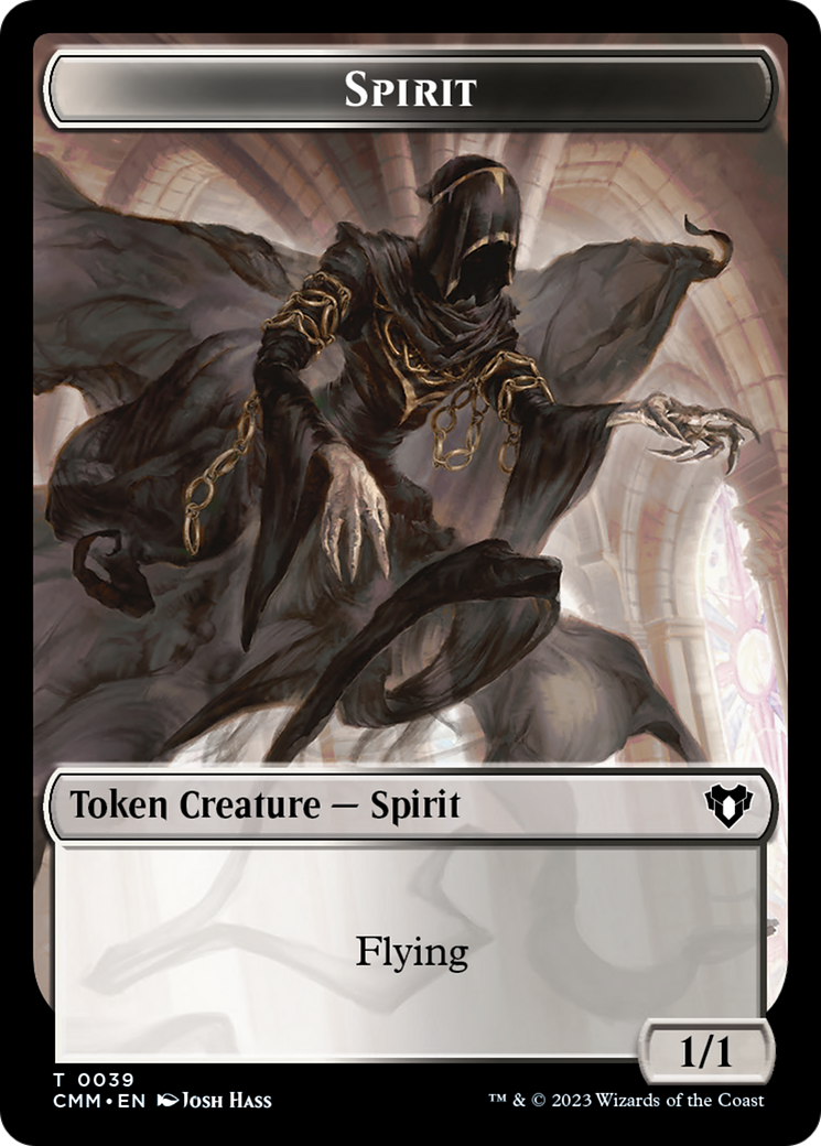 Spirit (0039) // Zombie (0013) Double-Sided Token [Commander Masters Tokens] | I Want That Stuff Brandon