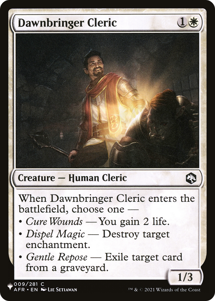 Dawnbringer Cleric [The List] | I Want That Stuff Brandon