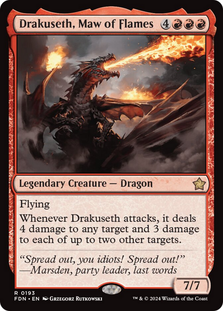 Drakuseth, Maw of Flames [Foundations] | I Want That Stuff Brandon