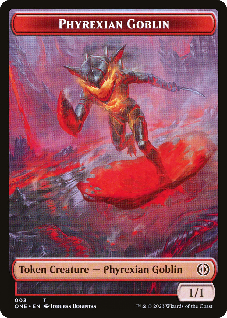 Phyrexian Goblin // Cat Double-Sided Token [Phyrexia: All Will Be One Tokens] | I Want That Stuff Brandon