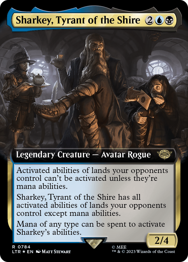 Sharkey, Tyrant of the Shire (Extended Art) (Surge Foil) [The Lord of the Rings: Tales of Middle-Earth] | I Want That Stuff Brandon