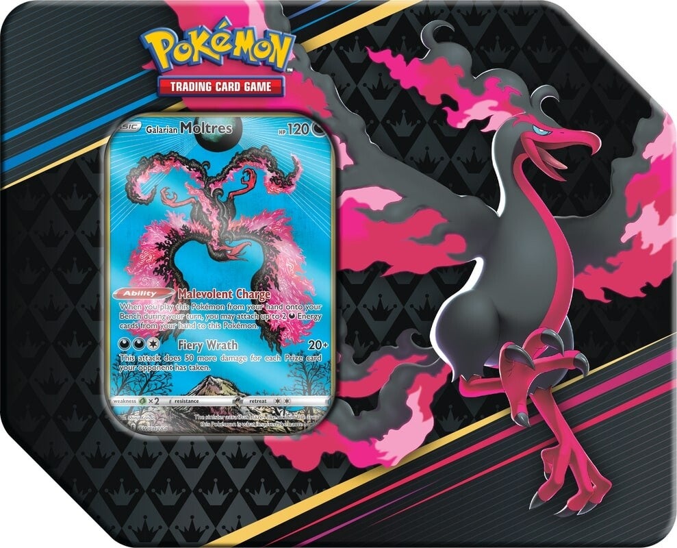 Sword & Shield: Crown Zenith - Tin (Galarian Moltres) | I Want That Stuff Brandon