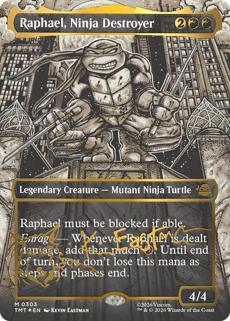 Raphael, Ninja Destroyer (Borderless) (Gold-Stamped Signature) [Teenage Mutant Ninja Turtles] | I Want That Stuff Brandon