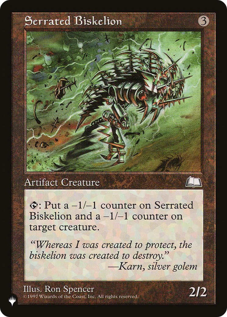 Serrated Biskelion [The List Reprints] | I Want That Stuff Brandon