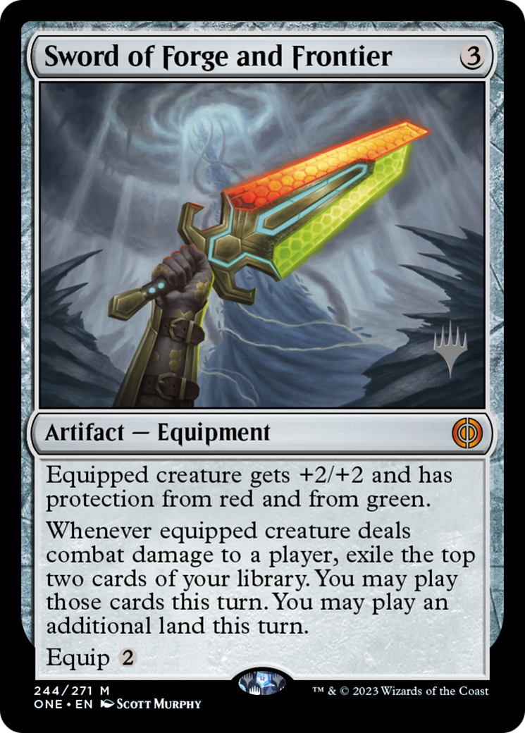 Sword of Forge and Frontier (Promo Pack) [Phyrexia: All Will Be One Promos] | I Want That Stuff Brandon