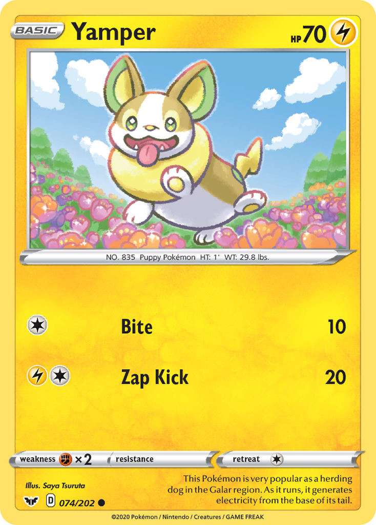 Yamper (074/202) [Sword & Shield: Base Set] | I Want That Stuff Brandon