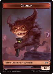 Glimmer // Gremlin Double-Sided Token [Duskmourn: House of Horror Tokens] | I Want That Stuff Brandon