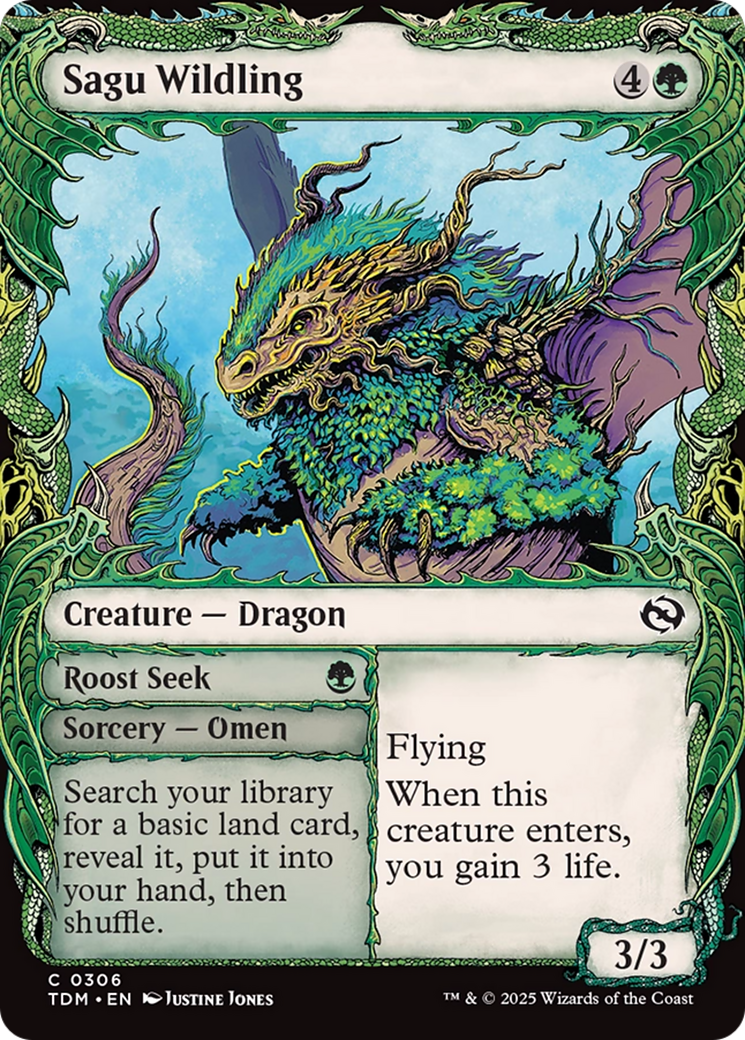 Sagu Wildling (Showcase) [Tarkir: Dragonstorm] | I Want That Stuff Brandon