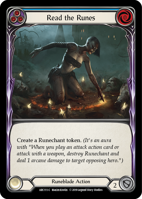 Read the Runes (Blue) [ARC111-C] (Arcane Rising)  1st Edition Normal | I Want That Stuff Brandon