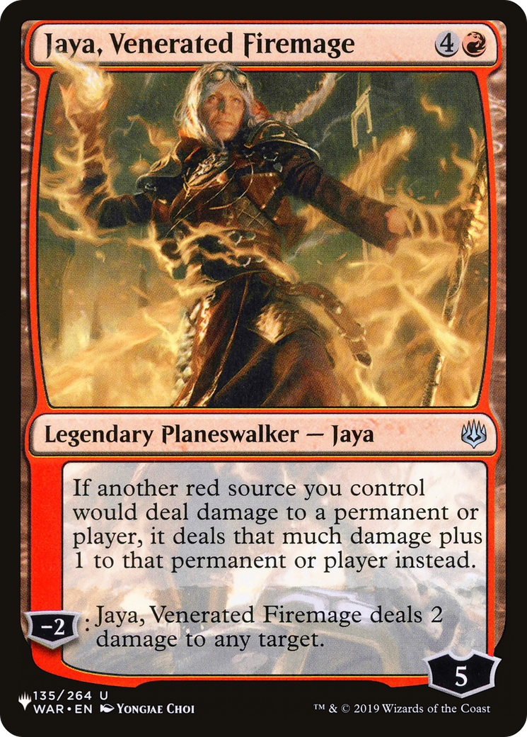 Jaya, Venerated Firemage [The List Reprints] | I Want That Stuff Brandon