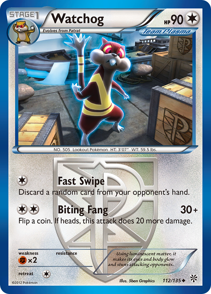 Watchog (112/135) [Black & White: Plasma Storm] | I Want That Stuff Brandon