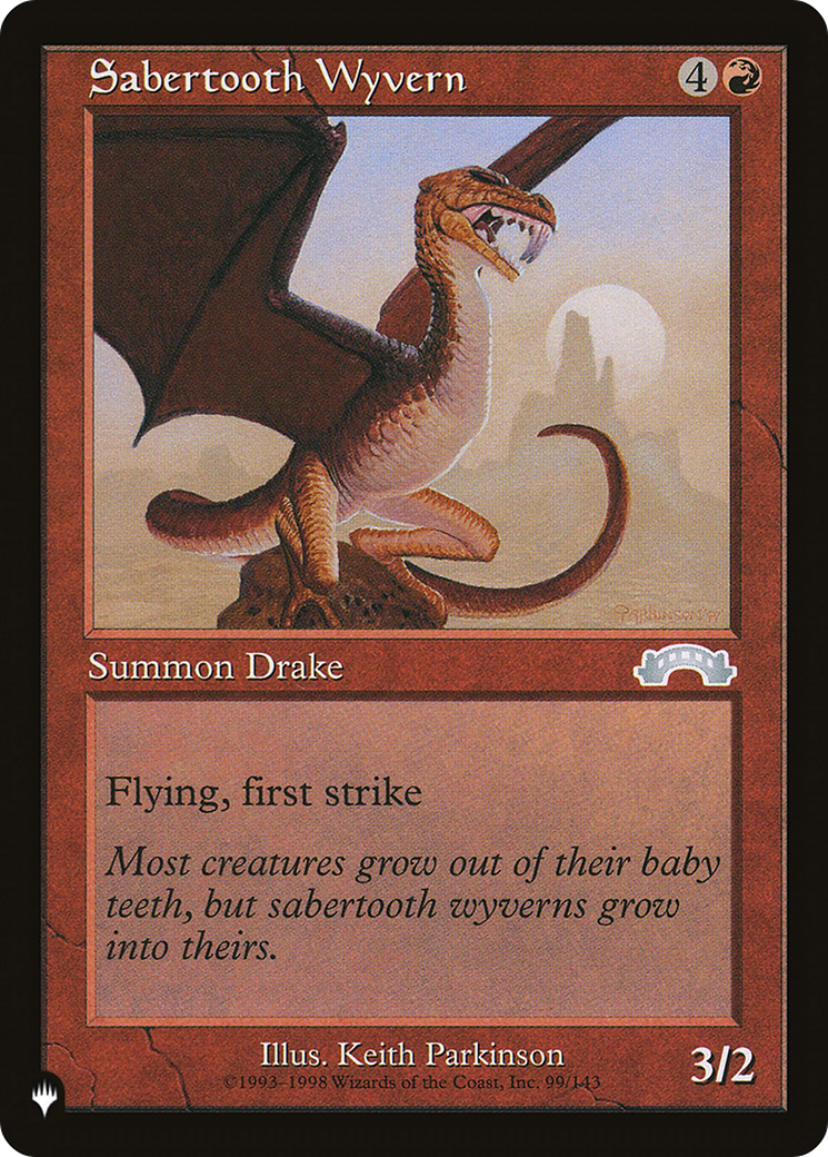 Sabertooth Wyvern [The List Reprints] | I Want That Stuff Brandon