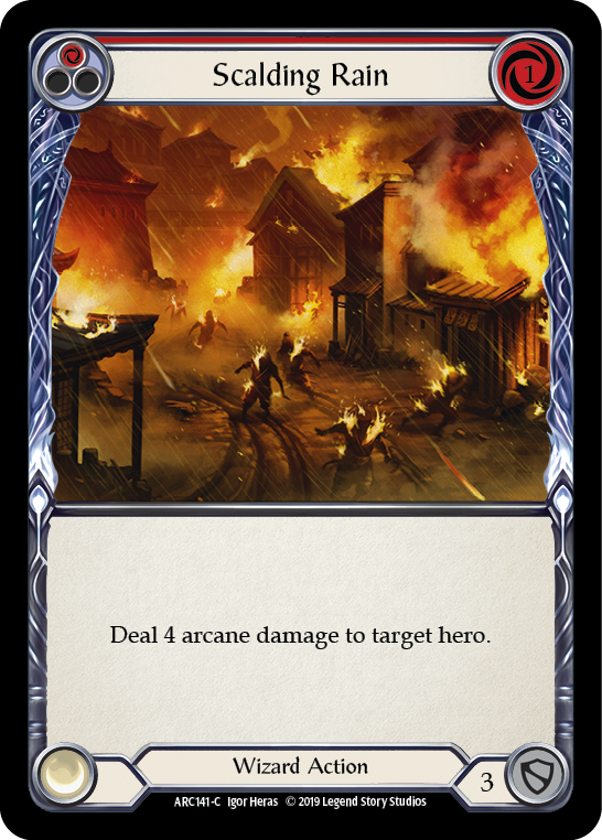 Scalding Rain (Red) [ARC141-C] (Arcane Rising)  1st Edition Normal | I Want That Stuff Brandon