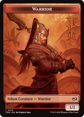 Dragon (0011) // Warrior Double-Sided Token [Tarkir: Dragonstorm Tokens] | I Want That Stuff Brandon