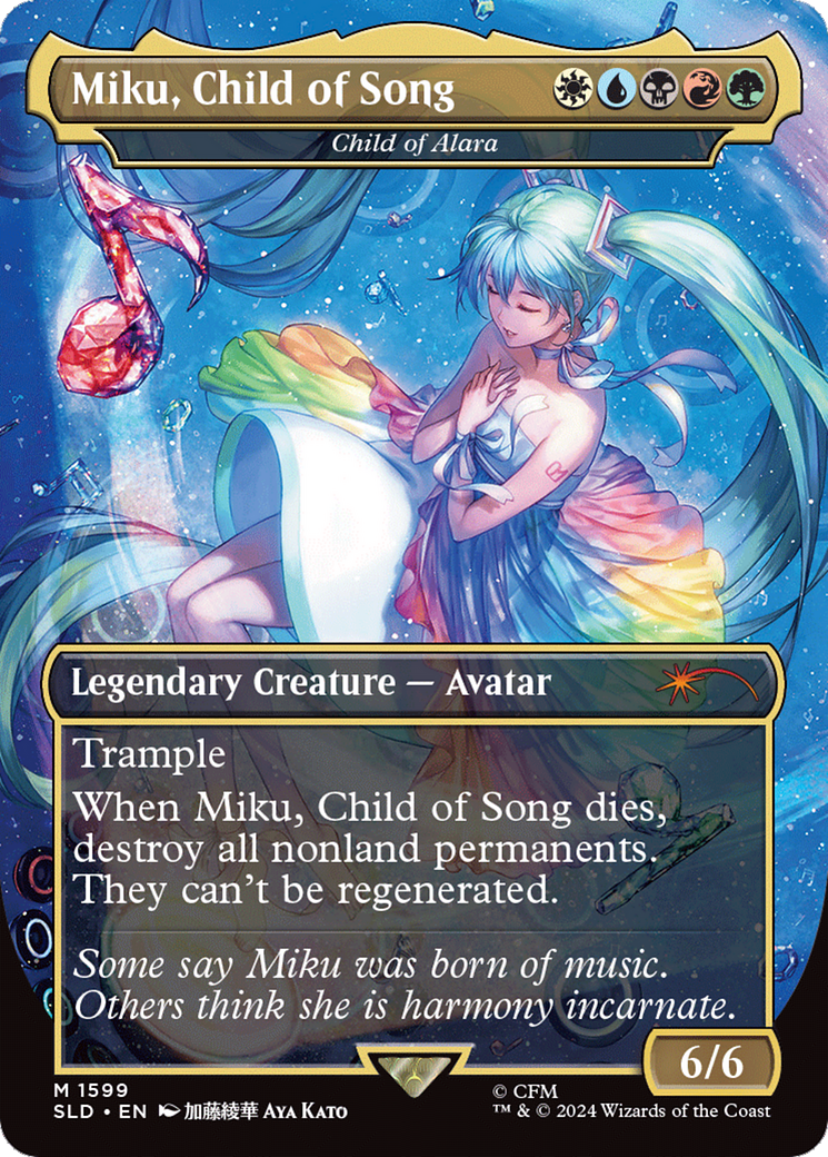 Miku, Child of Song - Child of Alara (Rainbow Foil) [Secret Lair Drop Series] | I Want That Stuff Brandon