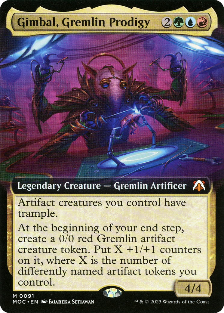 Gimbal, Gremlin Prodigy (Extended Art) [March of the Machine Commander] | I Want That Stuff Brandon